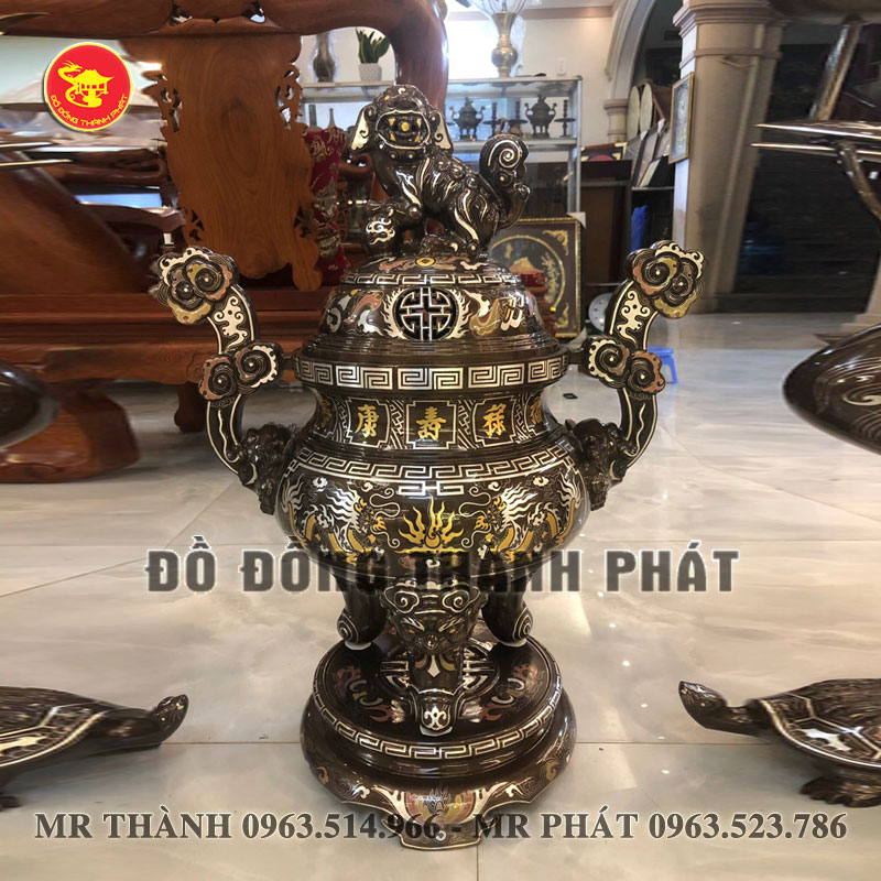 Đỉnh đồng ngũ sắc cao 70 cm