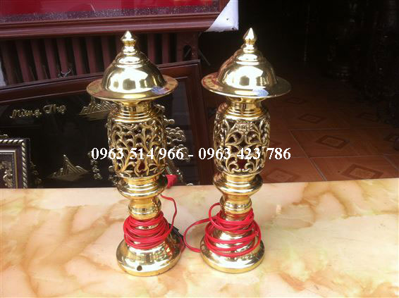 Đôi đèn quả dứa cao 38 cm