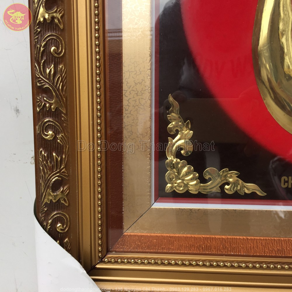tranh chữ tâm bằng đồng