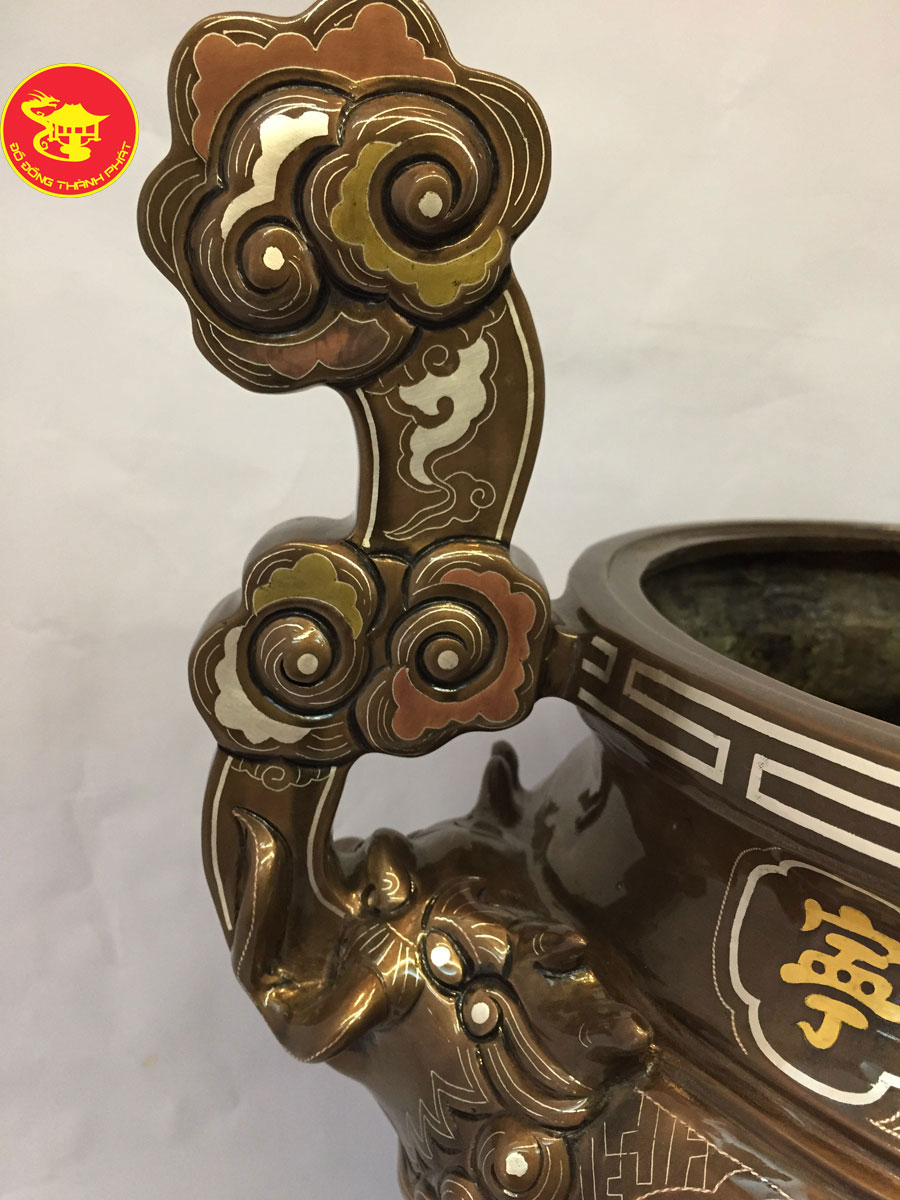 bán đồ thờ bằng đồng ngũ sắc 5 chữ vàng