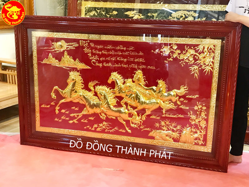 tranh bát mã bằng đồng