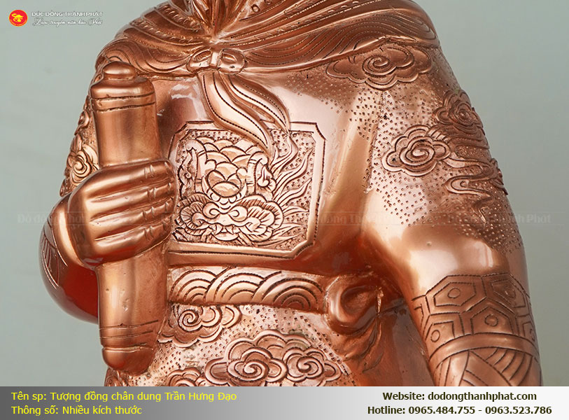 Quy trình đúc tượng đồng chân dung Hưng Đạo Vương tỉ mỉ tại xưởng Đồ Đồng Thành Phát