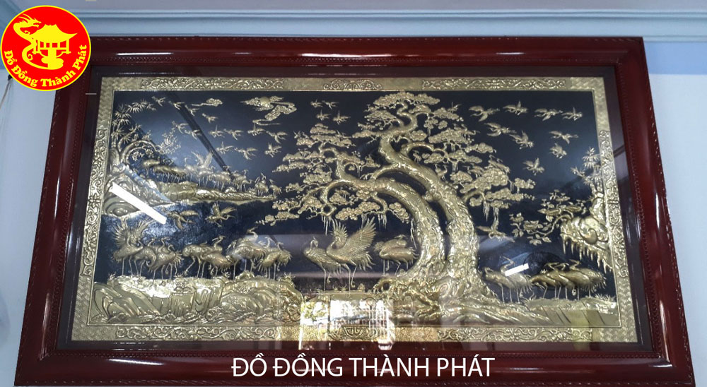 tranh bách hạc quần tùng