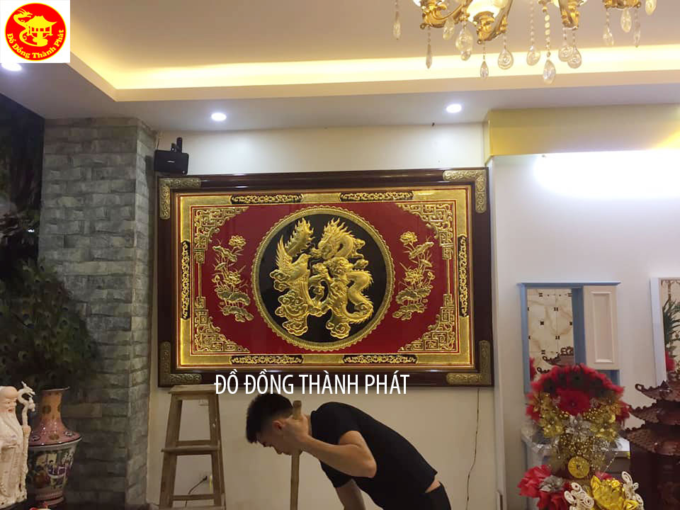 tranh chữ lộc mạ vàng