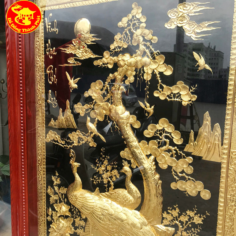 tranh vinh hoa phú quý mạ vàng