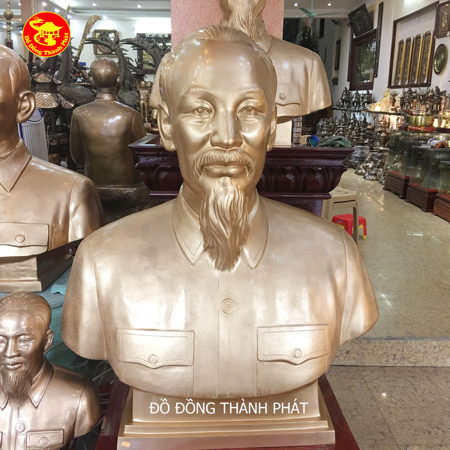 tượng chân dung bán thân bác hồ bằng đồng