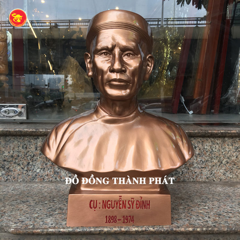 Đúc Tượng Chân Dung cụ ông bằng đồng cao 50 cm