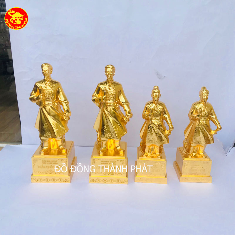 tượng danh nhân trần quốc tuấn bằng đồng mạ vàng