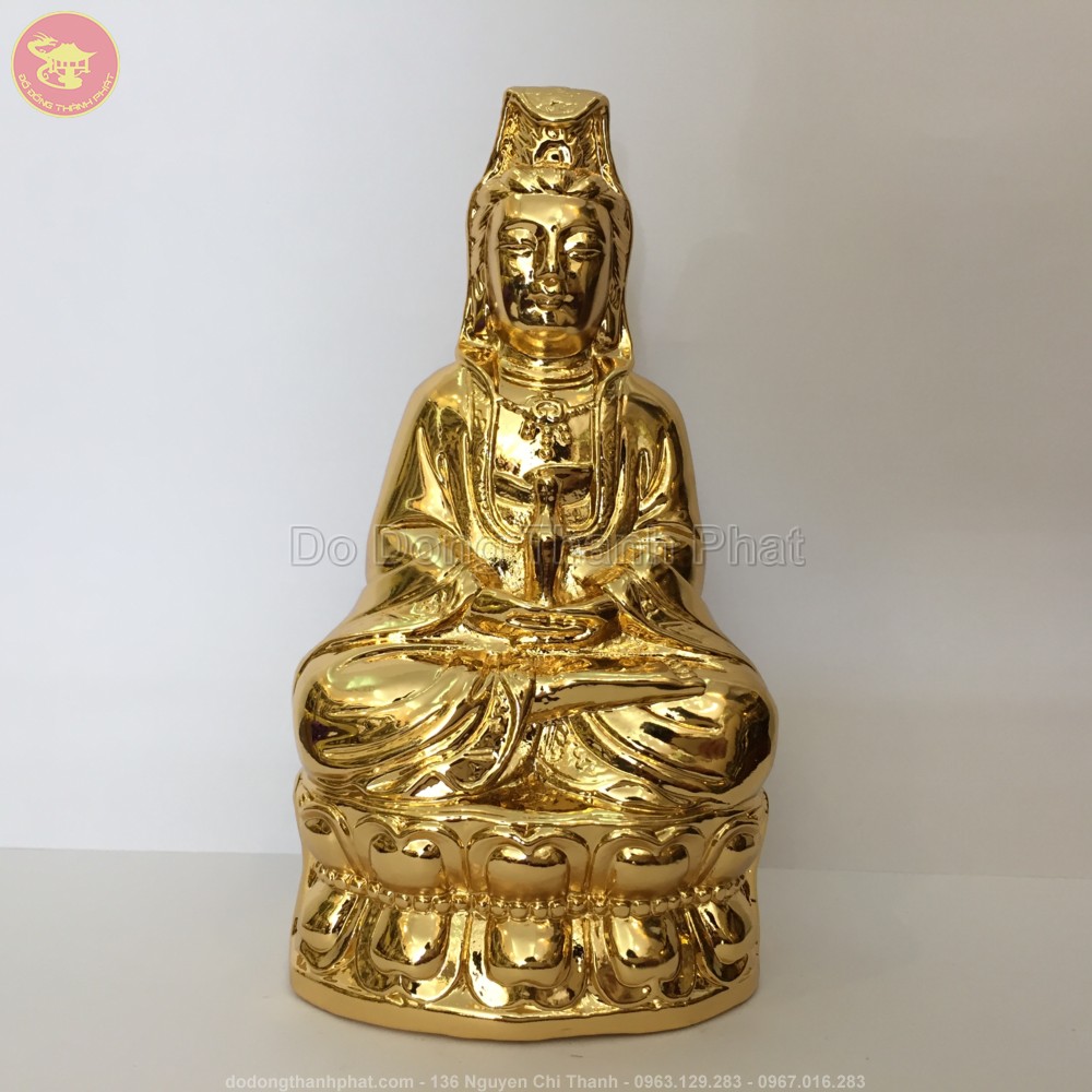 Tượng Đồng Quán Thế Âm Bồ Tát Mạ Vàng.