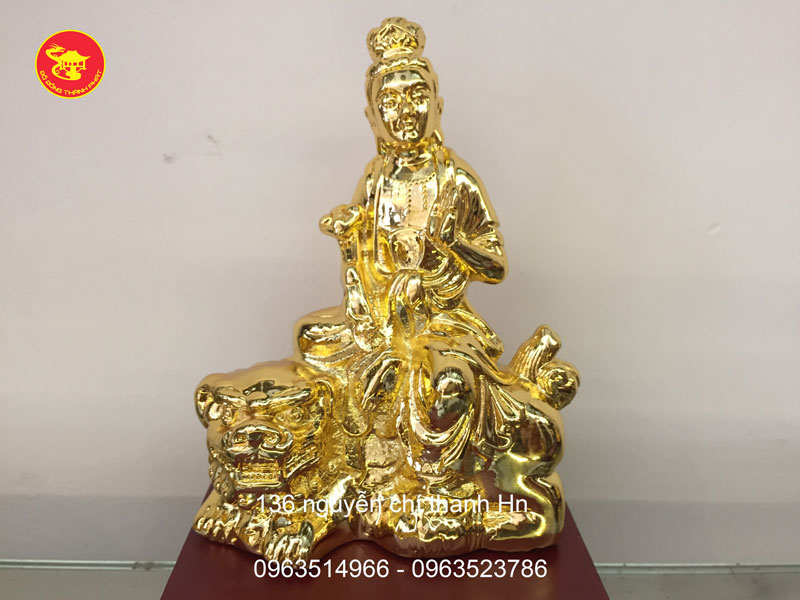 Bồ Tát văn thù, đẹp mạ vàng 24 k cao cấp để xe hơi