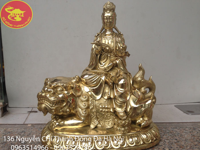 tượng phật Bồ tát Văn Thù Sư Lợi bằng đồng