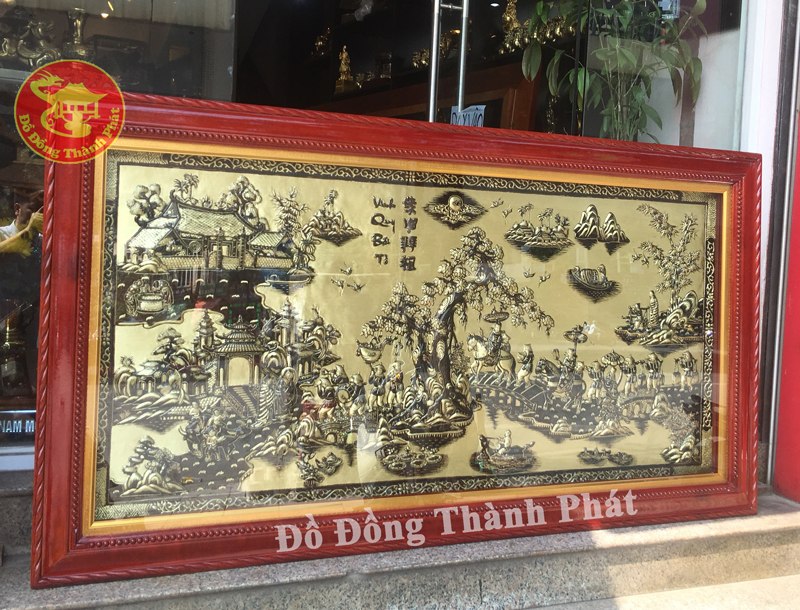 tranh vinh quy treo phòng thờ