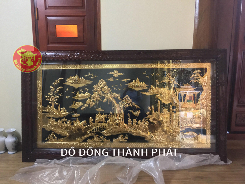 tranh vinh quy bái tổ bằng đồng