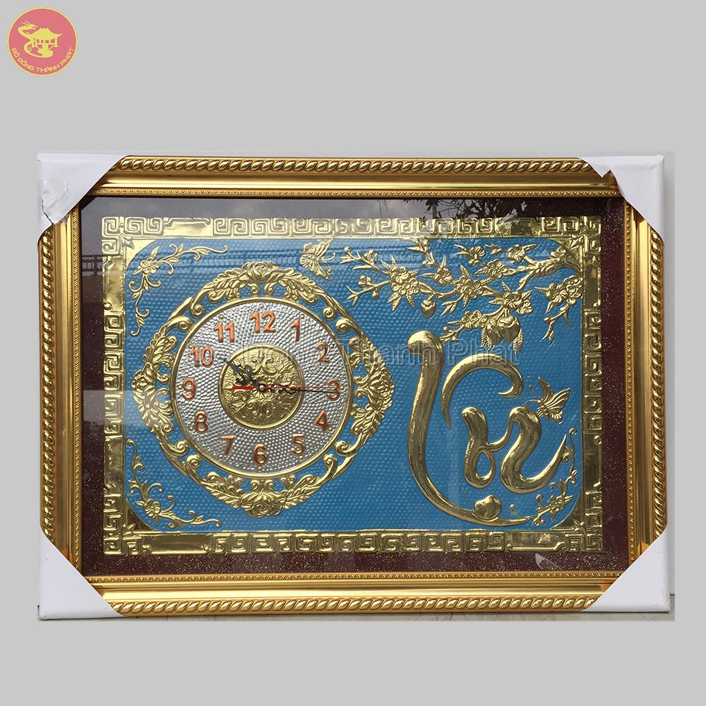 Tranh đồng hồ chữ Lộc treo tường