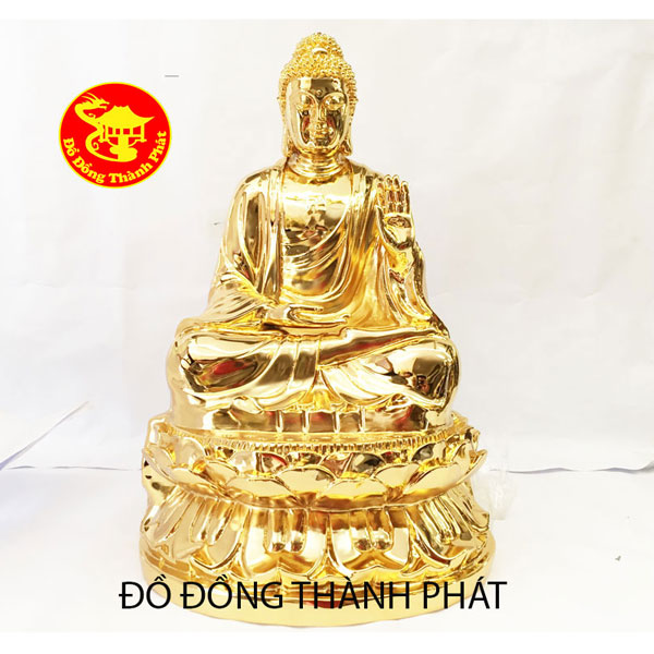 Tượng phật Dược sư Lưu Ly đồng mạ vàng