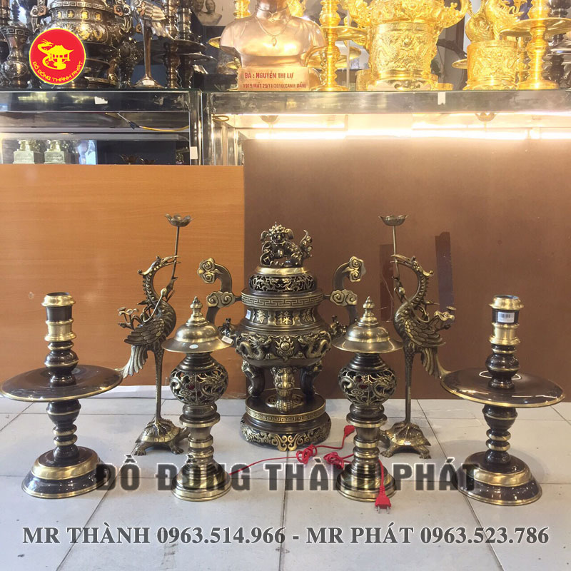 Bộ thất sự bằng đồng hun hai công nghệ cao 45 cm