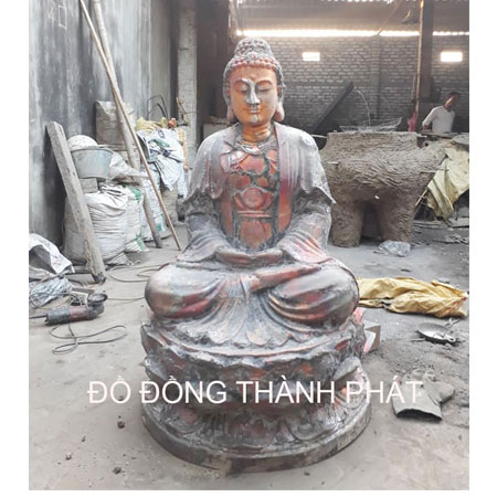 Đúc Tượng Phật Bổn Thích Ca Mâu Ni Ngồi Đài Sen Cao 1,97 m Cho Chùa Quận Đống Đa Hà Nội