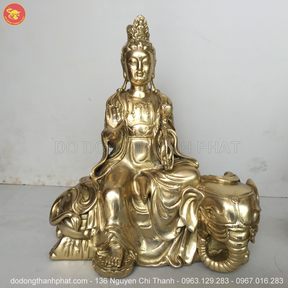Địa chỉ bán tượng phật tát văn thù phổ hiền đồng vàng đẹp uy tín tại Hà Nội, Đà Nẵng, HCM