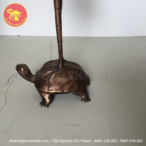 Bộ đồ thờ bằng đồng tam sự đỉnh hạc long phụng giả cổ đồng hun cao 50 cm