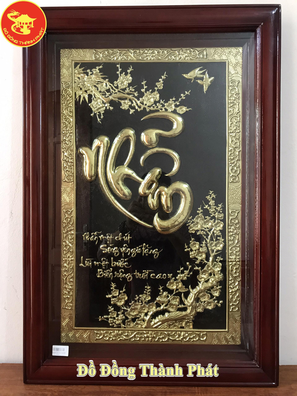 Tranh Chữ Nhẫn Bằng Đồng, Quà Tặng Tranh Chữ Nhẫn