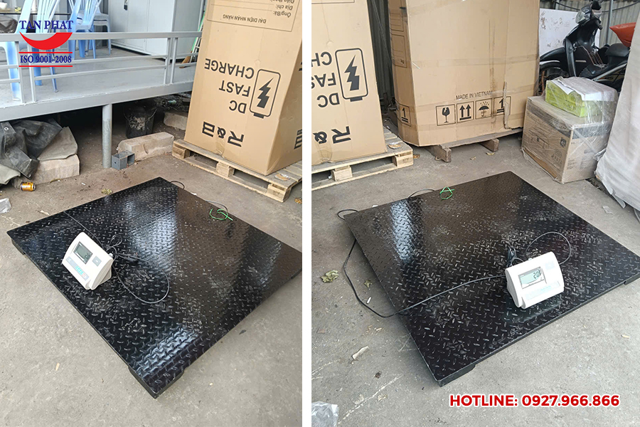 Cân bàn điện tử 3 tấn giao tại Long Biên, Hà Nội