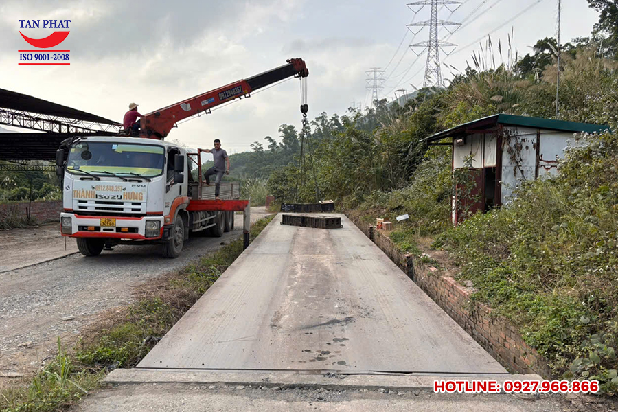 Kiểm định cân ô tô điện tử 120 tấn tại Quảng Ninh