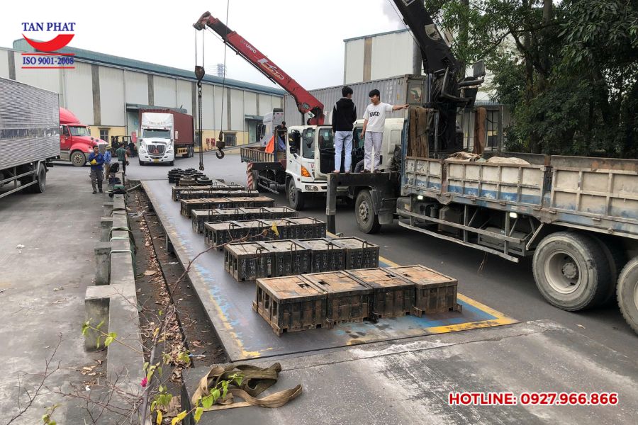 Trạm cân điện tử 100 tấn 18x3m cần kiểm định tại Kinh Môn, Hải Phòng