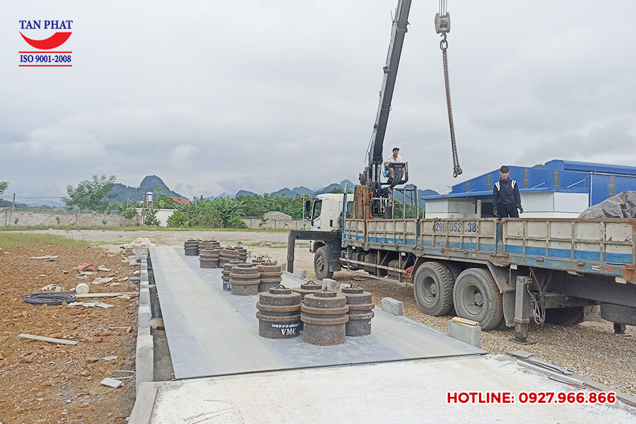 Cân ô tô 150 tấn lắp tại Cao Bằng