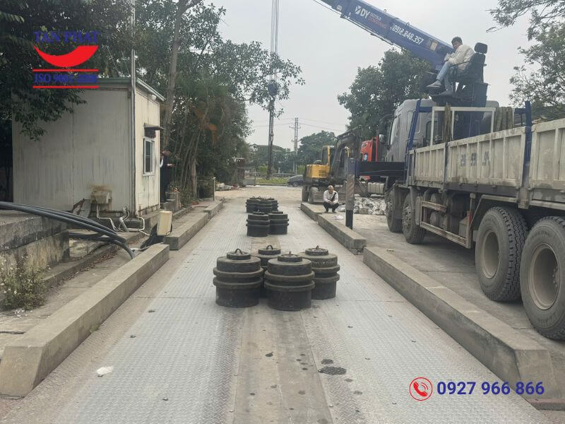 Quá trình kiểm định cân ô tô 120 tấn tại Hải Phòng