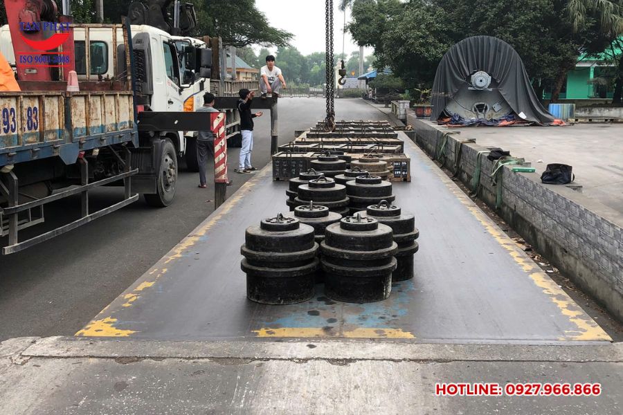 Kiểm định trạm cân 60 tấn và 100 tấn tại Hải Phòng