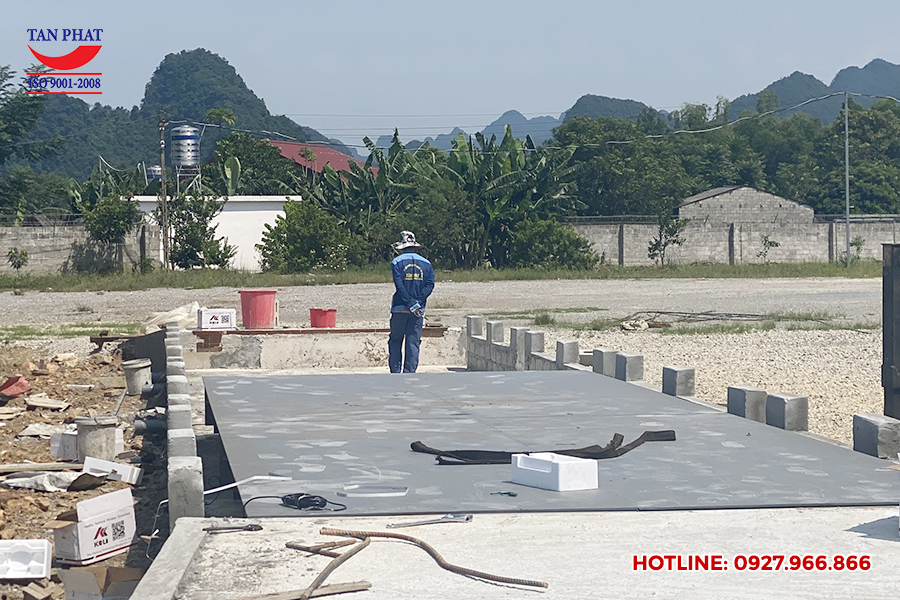 Lắp đặt cân ô tô 150 tấn tại Cao Bằng