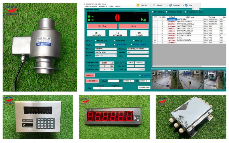  Bộ thiết bị cho trạm cân 40 tấn sử dụng loadcell BM14G Zemic (Hà Lan) kết hợp với các thiết bị hãng Keli (China)