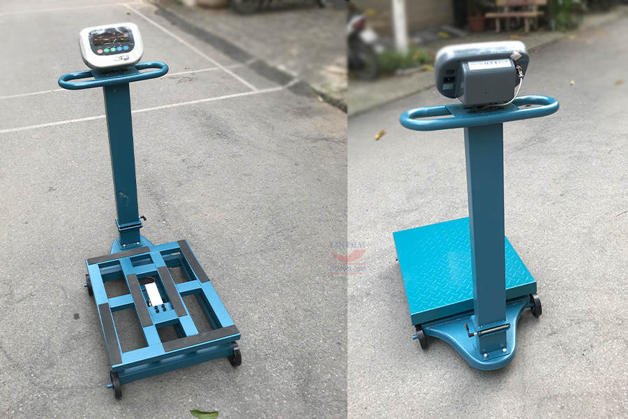 Cân bàn điện tử có bánh xe đẩy