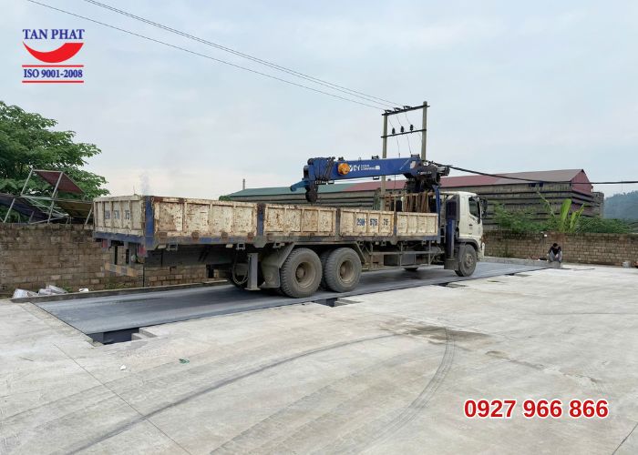 Lắp đặt cân điện tử 150 tấn 18m tại Lào Cai