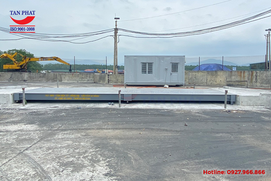 Trạm cân điện tử 80 tấn kích thước 10x3m lắp đặt tại Thủy Nguyên, Hải Phòng.