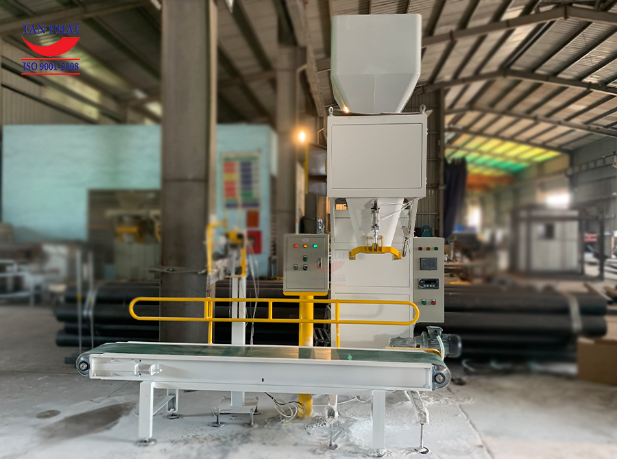 Hình ảnh hệ thống cân đóng bao sử dụng cảm biến lực dạng thanh UDA 150kg.