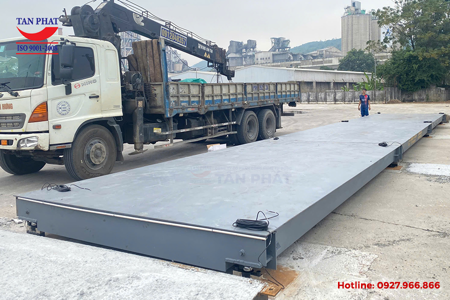 Cân ô tô điện tử 100 tấn lắp đặt tại Nghi Sơn, Thanh Hóa