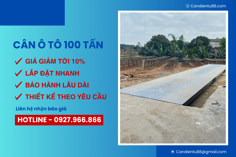 Lắp đặt trạm cân ô tô điện tử 100 tấn giá rẻ chất lượng
