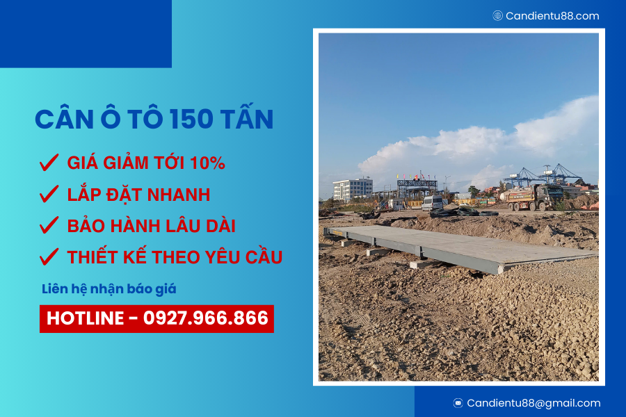 Tư vấn lắp đặt trạm cân ô tô điện tử 150 tấn