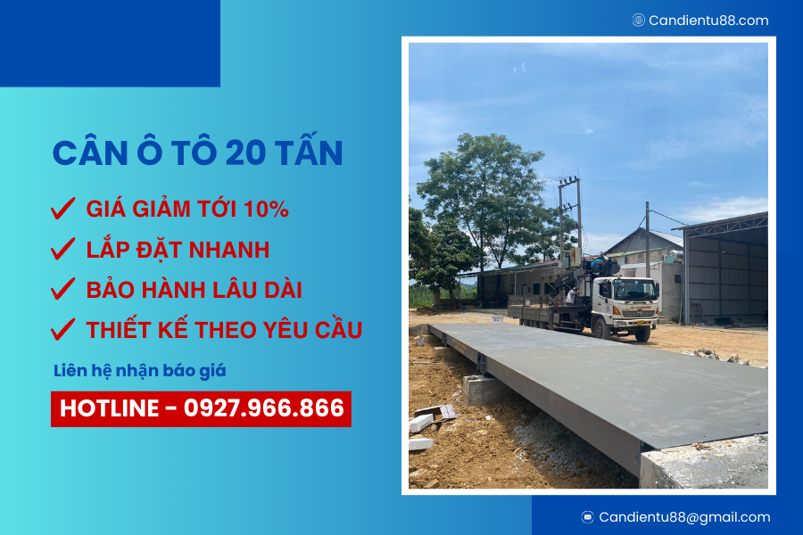 Thi công lắp đặt trạm cân điện tử 20 tấn