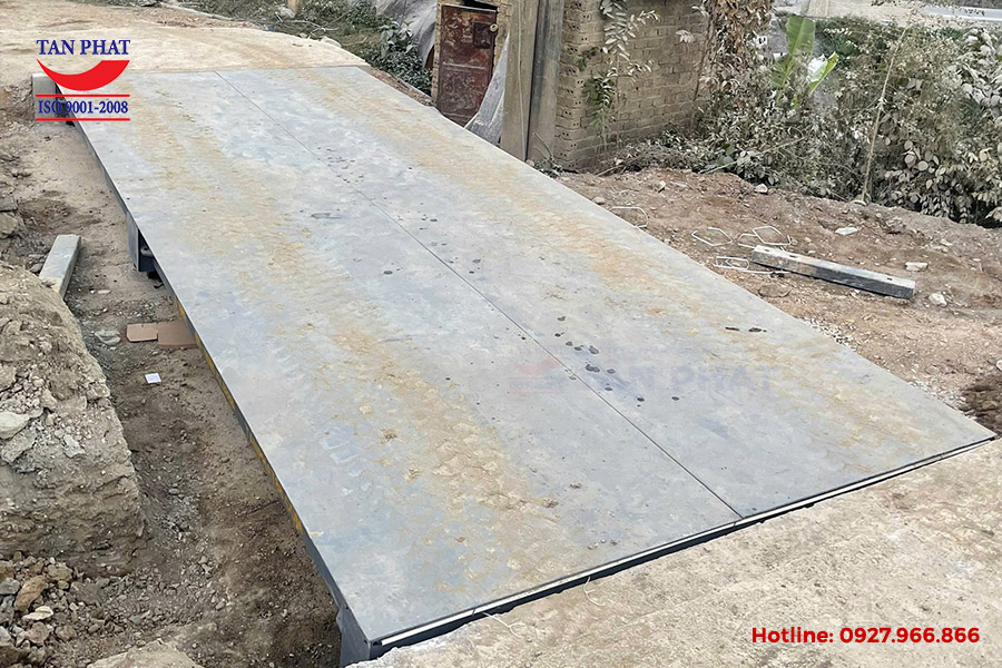 Cân điện tử 40 tấn (8x3m) lắp đặt kiểu nổi tại Cao Bằng