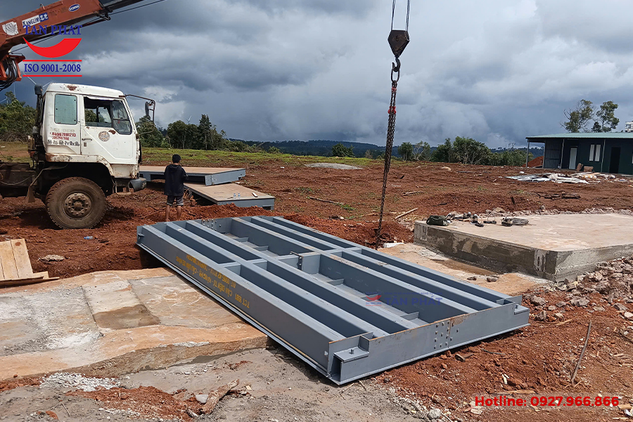 Cân ô tô điện tử lắp đặt tại Lào