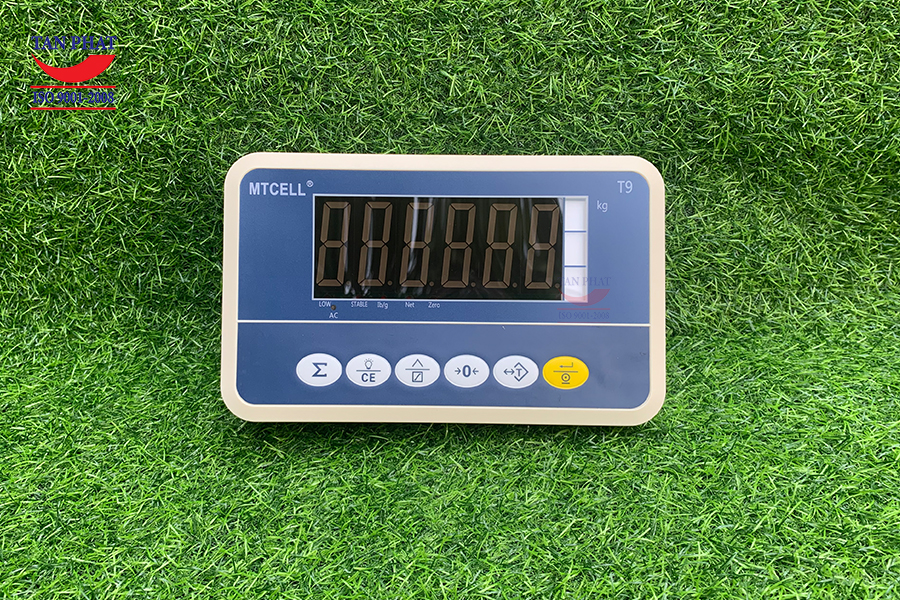 Đầu cân điện tử T9 MTCELL sở hữu màn hình LED chữ cao hiển thị sáng nét trong mọi hoàn cảnh.