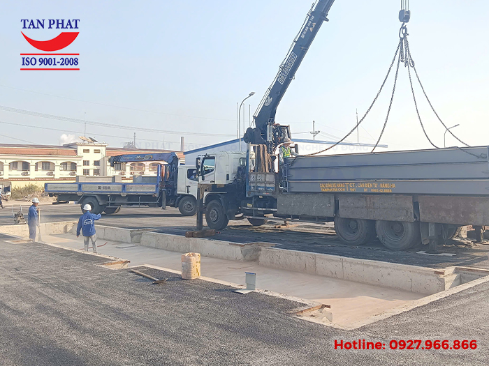 Hố cân điện tử 100 tấn tại Vĩnh Phúc