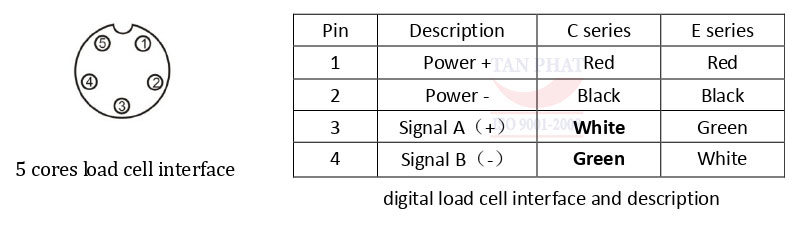 Kết nối giữa đầu cân kỹ thuật số D2008FA với loadcell