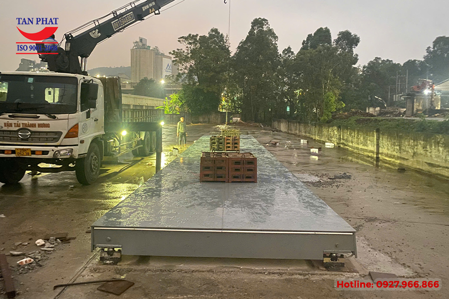 Kiểm định trạm cân 100 tấn lắp đặt tại Nghi Sơn, Thanh Hóa