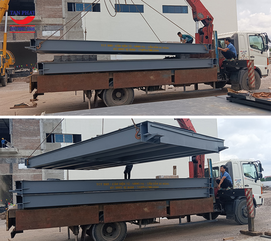 Lắp đặt trạm cân 80 tấn tại KCN Việt Hàn, Bắc Giang.