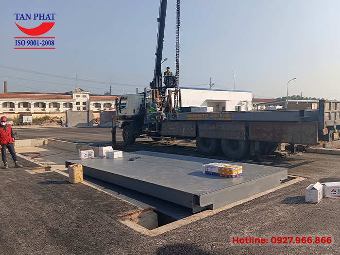 Lắp đặt trạm cân ô tô điện tử 100 tấn tại Vĩnh Phúc