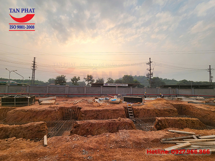 Móng cân ô tô 100 tấn tại Vĩnh Phúc