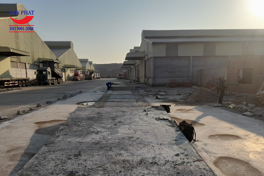 Vị trí lắp đặt cân điện tử 80 tấn kích thước 18mx3m